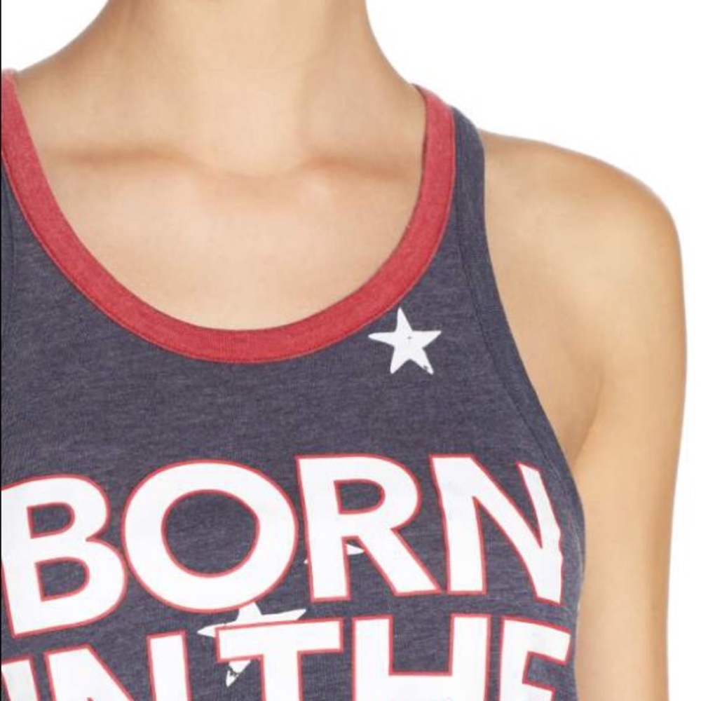 NWT Chaser Born in the USA Patriotic Tank Blue - Picture 5 of 6